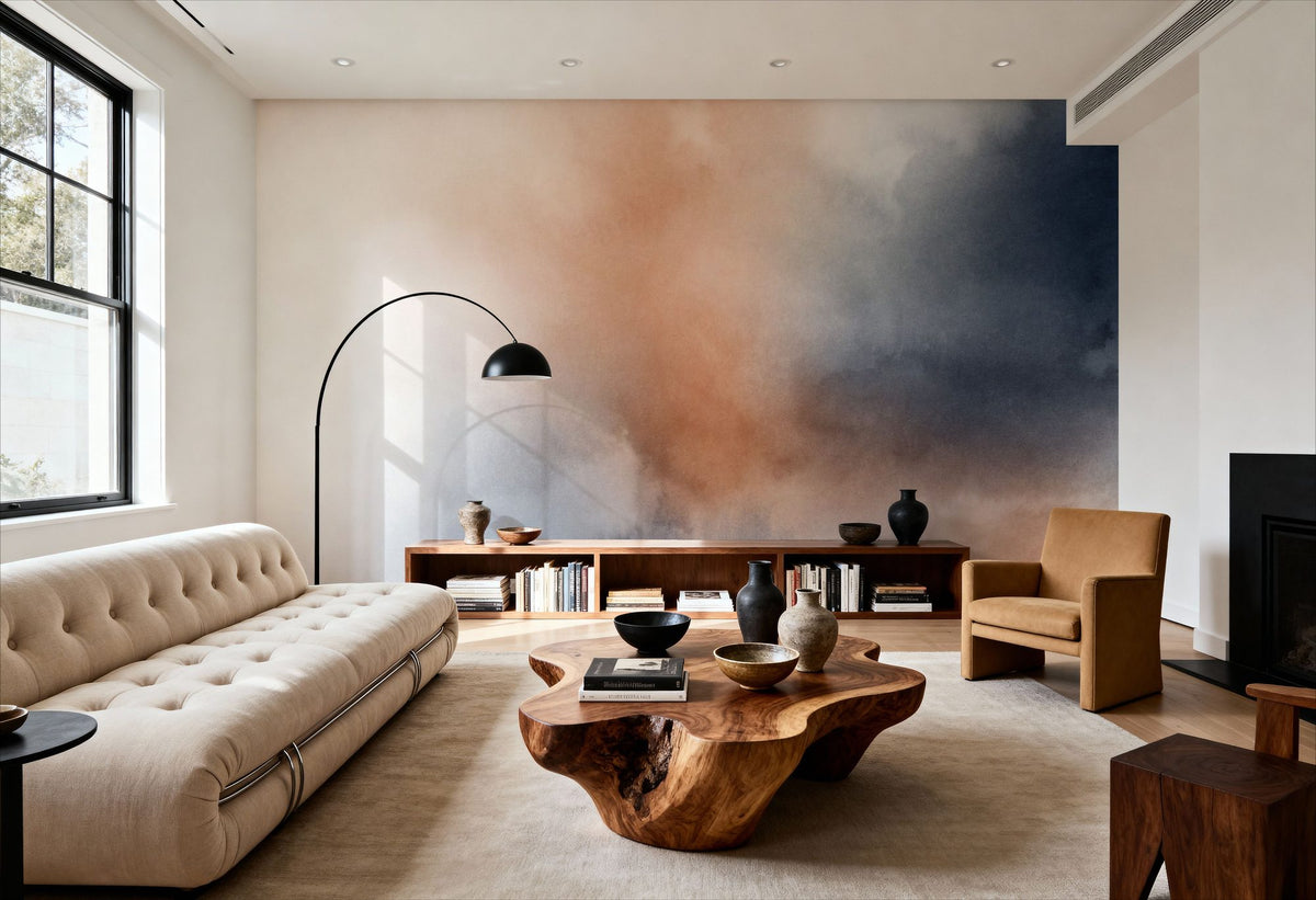 Smoke on River Mural Wallpaper - room preview 03