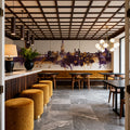 San Sebastian Spain Skyline Purple & Gold Mural Wallpaper - room preview 03