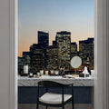 Twilight Harbor Bridge Mural Wallpaper - room preview 03