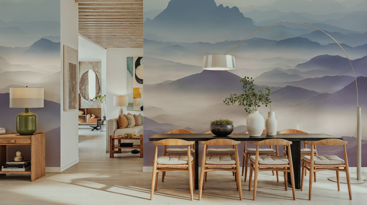 Soft Mountains Mural Wallpaper - room preview 03