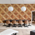 Timber Mosaic Mural Wallpaper - room preview 03