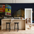 Neon Metropolis Mural Wallpaper - room preview 03