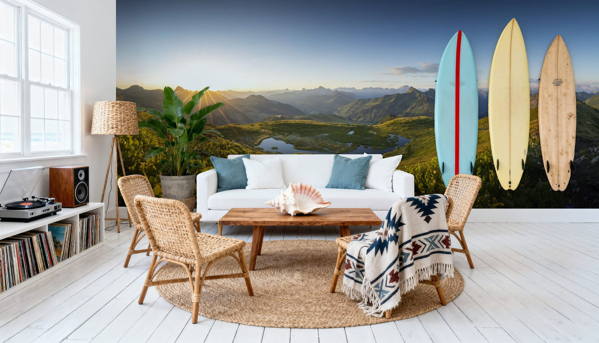 Austrian Sunrise Mural Wallpaper - room preview 03