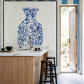 Chinoiserie Vase II Stripes Mural Wallpaper - room preview 03
