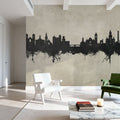Nashua New Hampshire Skyline Concrete Mural Wallpaper - room preview 03