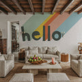 Hello Rainbow Mural Wallpaper - room preview 03