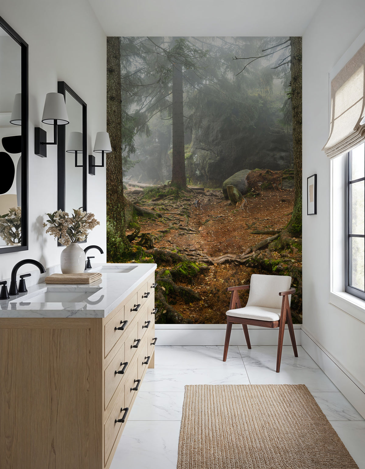 The Bear Trail Mural Wallpaper - room preview 03