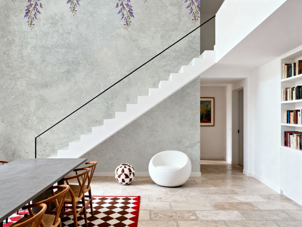 Welcome to Our Theatre, Gray Mural Wallpaper - room preview 03