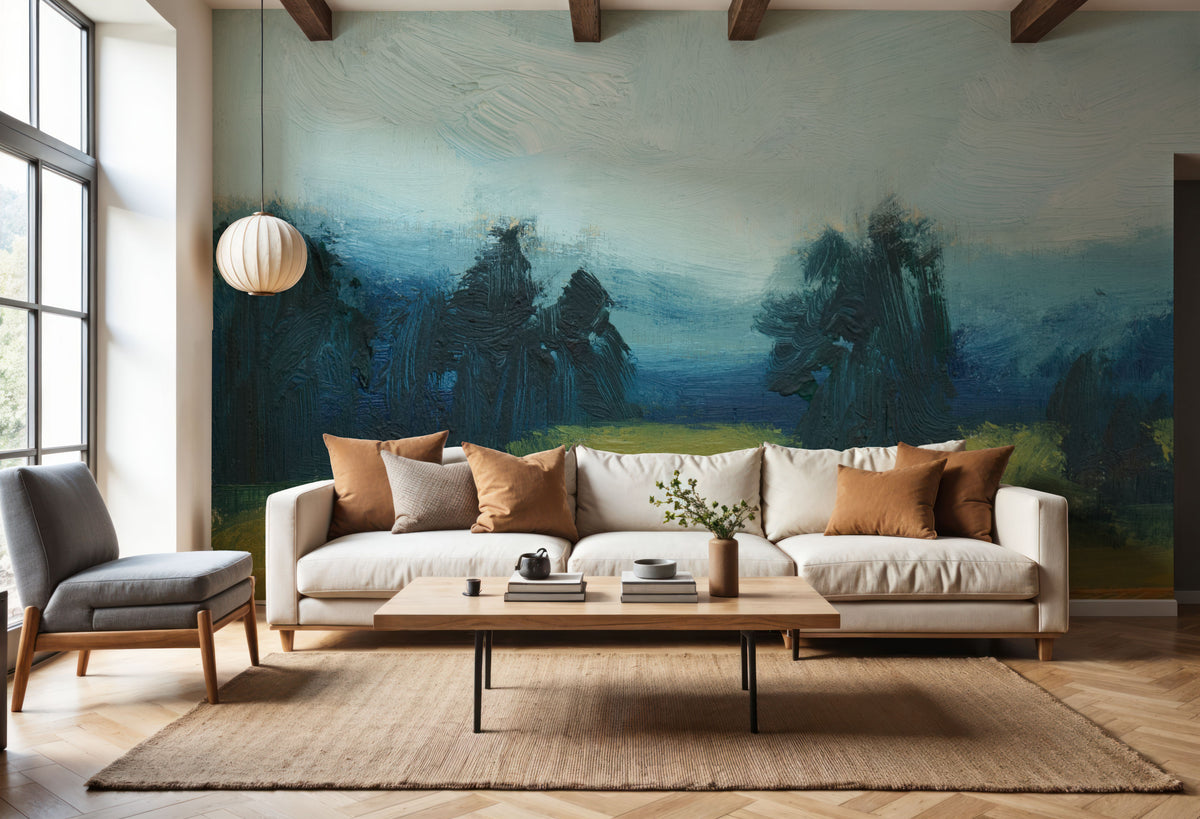 Fields and Mountains Mural Wallpaper - room preview 03