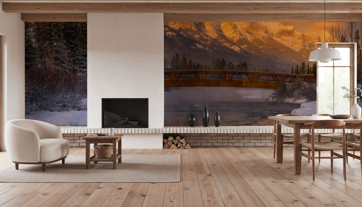 Creek Bridge Mural Wallpaper - room preview 03