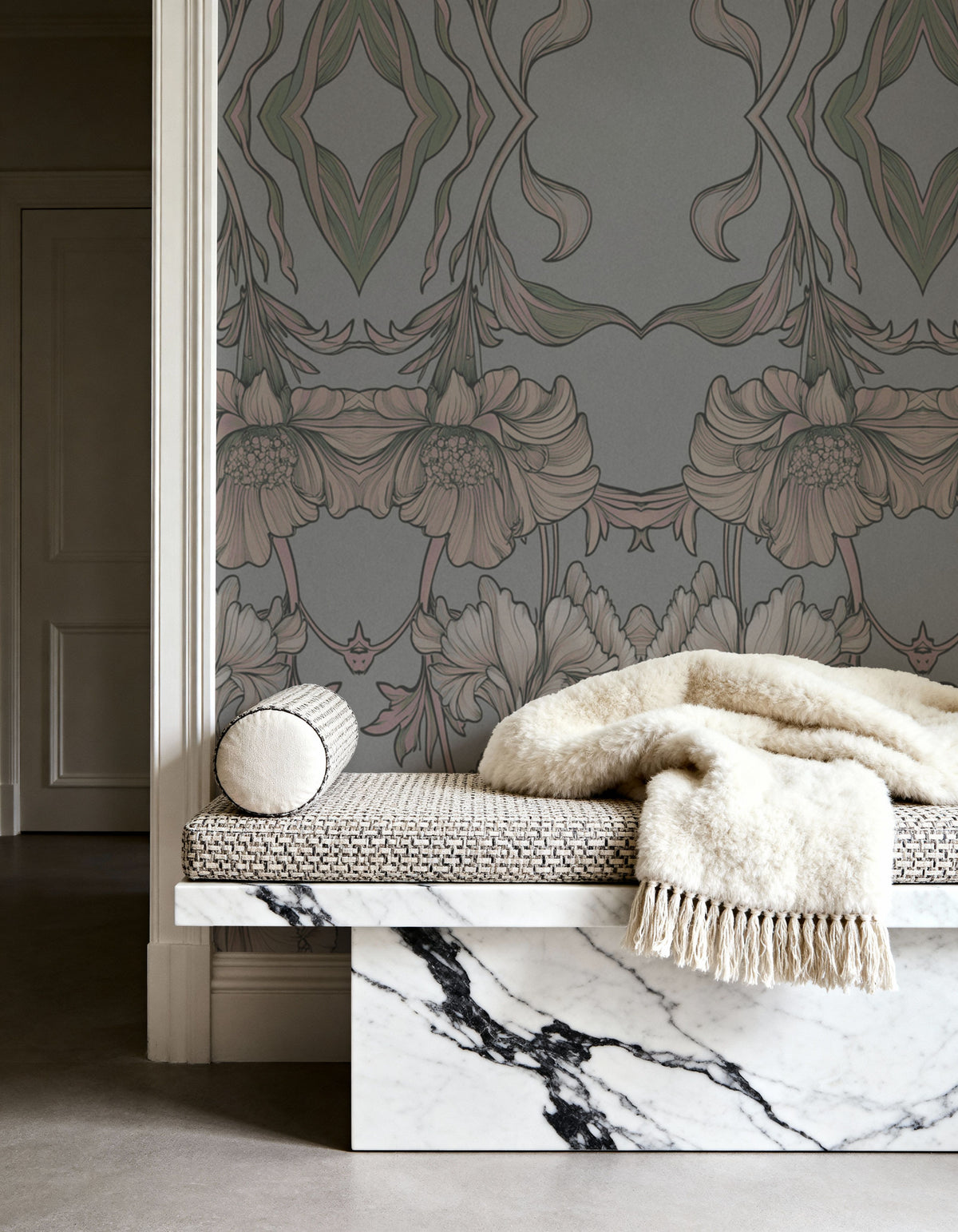 Flower Mirrors Mural Wallpaper - room preview 03