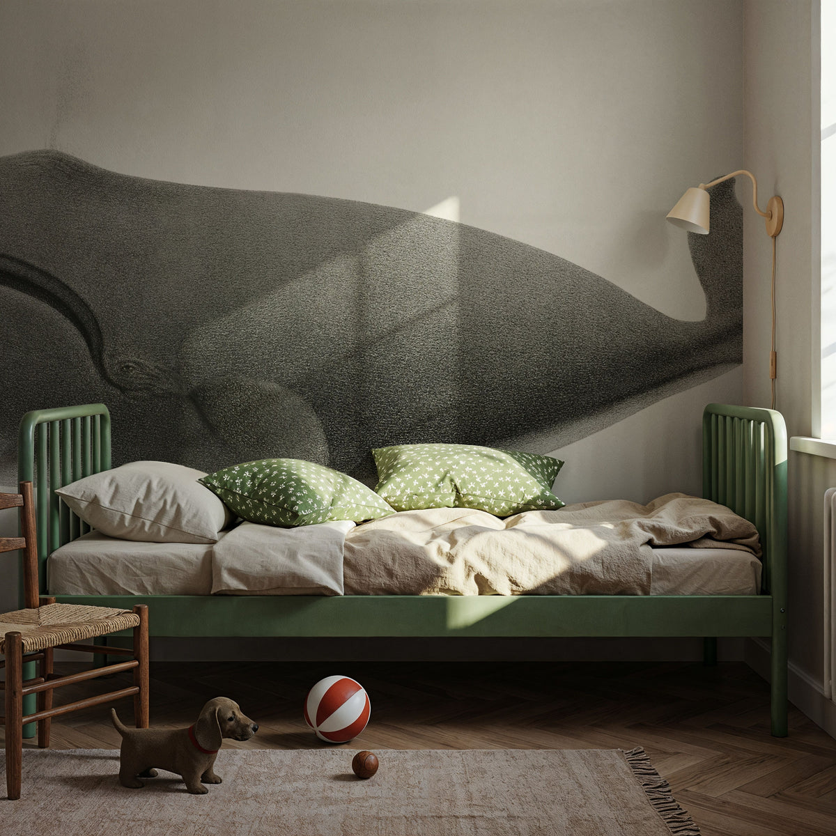 North Pacific Right Whale Mural Wallpaper - room preview 03