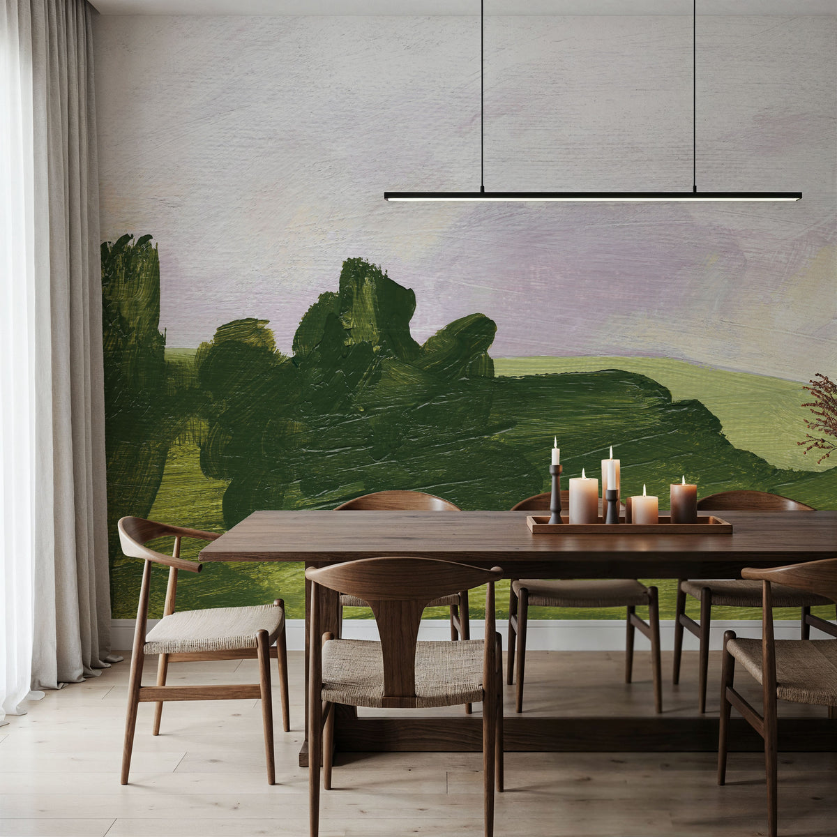 Forest Lane Mural Wallpaper - room preview 03