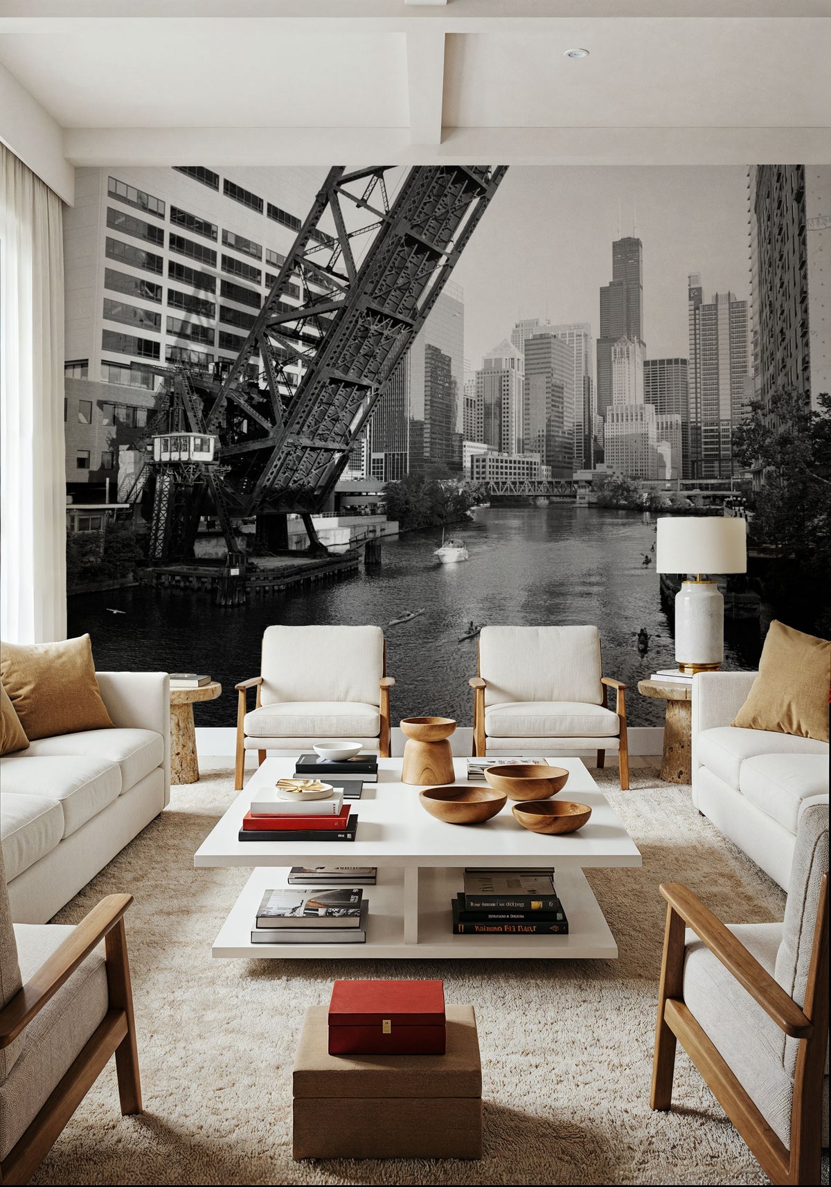 Urban Drawbridge Mural Wallpaper - room preview 03