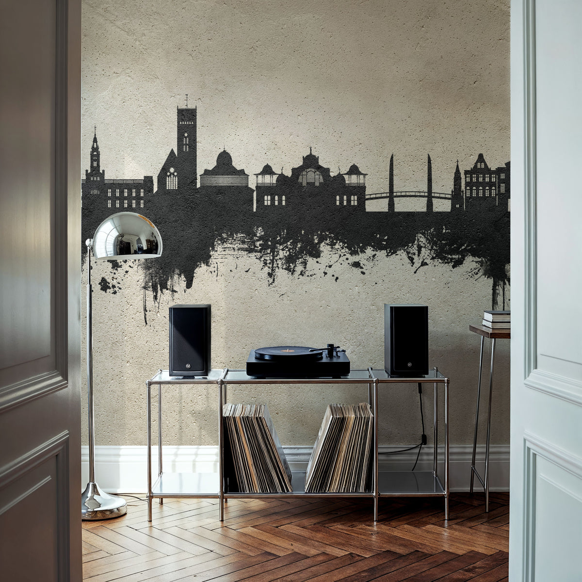 Torquay England Skyline Concrete Mural Wallpaper - room preview 03