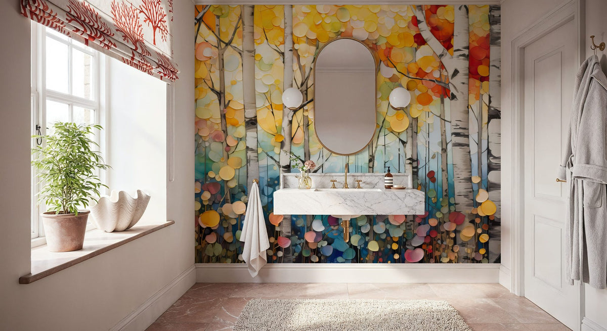 Joyful Forest Mural Wallpaper - room preview 03