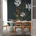 Pretty Little Flower IV Black Mural Wallpaper - room preview 03