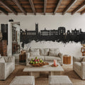 Oldham England Skyline Black & White Mural Wallpaper - room preview 03