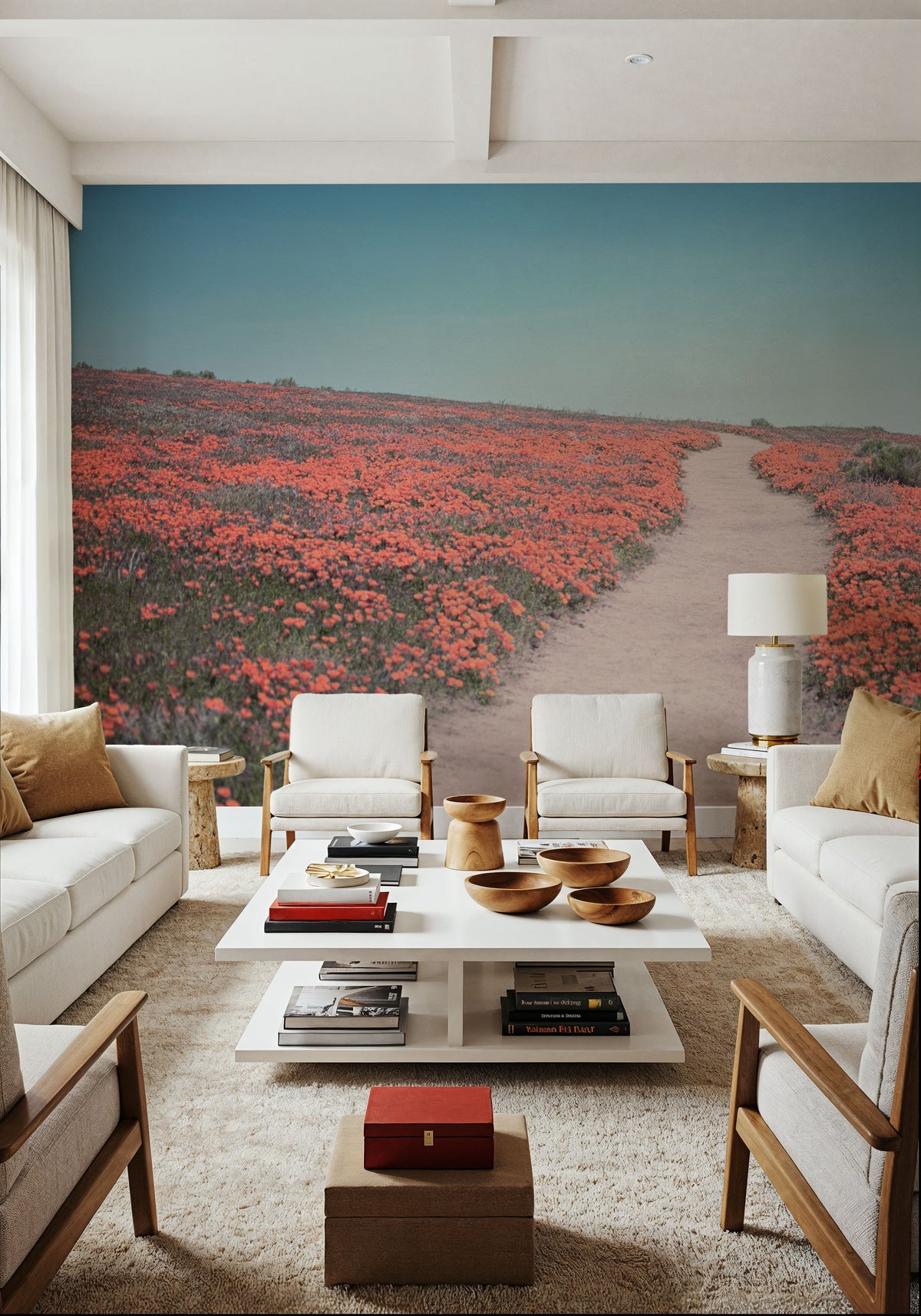 California Blooms IV Mural Wallpaper - room preview 03