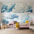 Floating Clouds Sketch Mural Wallpaper - room preview 03
