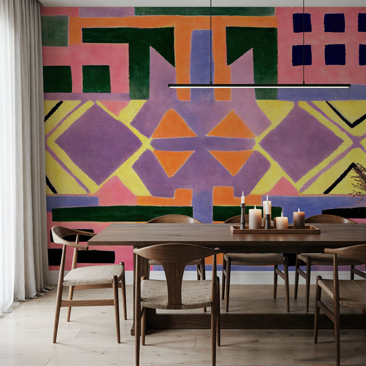 Peru Rug Pattern Mural Wallpaper - room preview 03