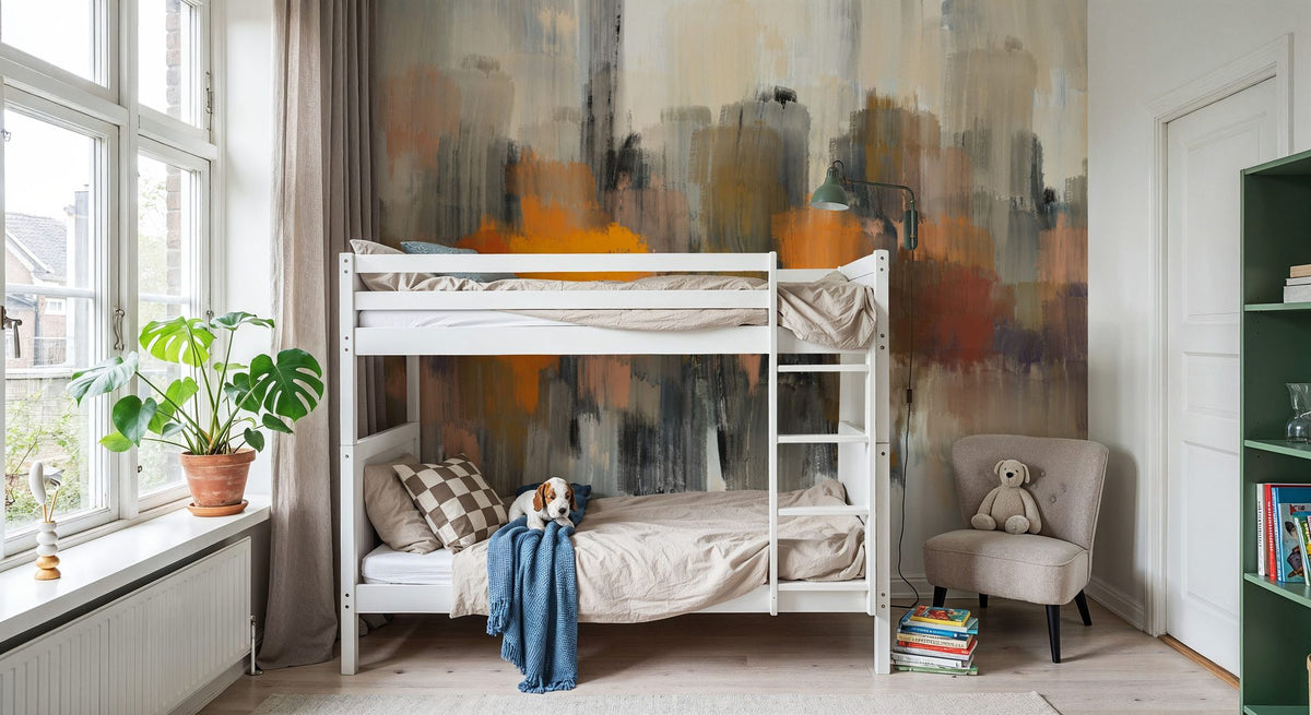 Autumn Memory Abstract Mural Wallpaper - room preview 03