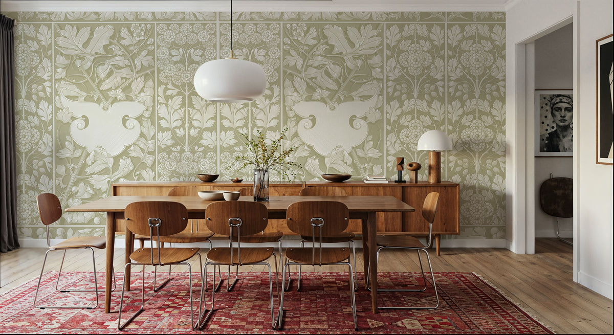 Flowers and Berries Fresh Mural Wallpaper - room preview 03