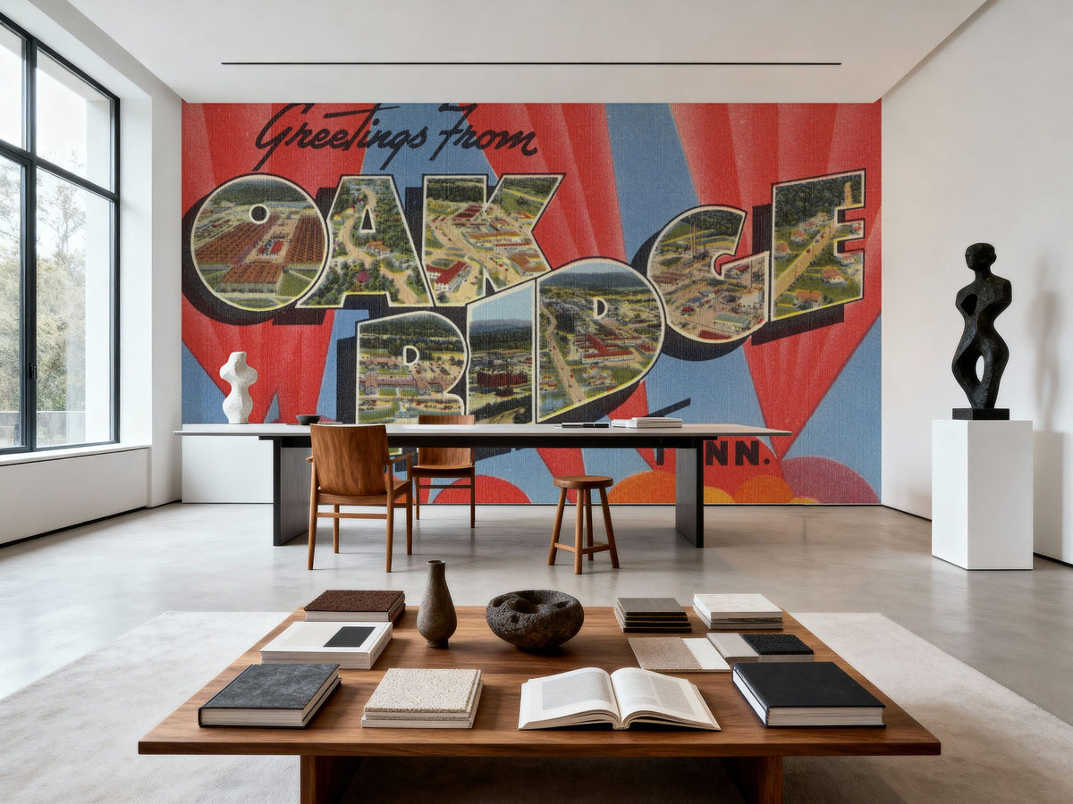 Greetings From Oak Ridge Mural Wallpaper - room preview 03