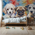 Puppies II - Cute Baby Animals Series Mural Wallpaper - room preview 03