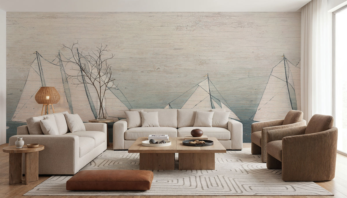 Sailing Ships I Mural Wallpaper - room preview 03
