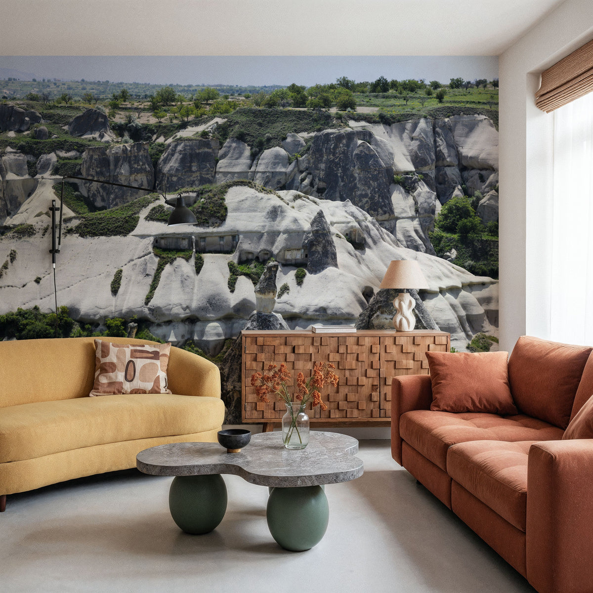 Stone Spire Sanctuary Mural Wallpaper - room preview 03