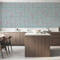 Linear Drift, Sky & Pink Mural Wallpaper - room preview 03