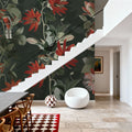 Contemporary Clematis Mural Wallpaper - Neutral Tone - room preview 03