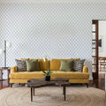 Medallion Trellis, Blueberry Mural Wallpaper - room preview 03