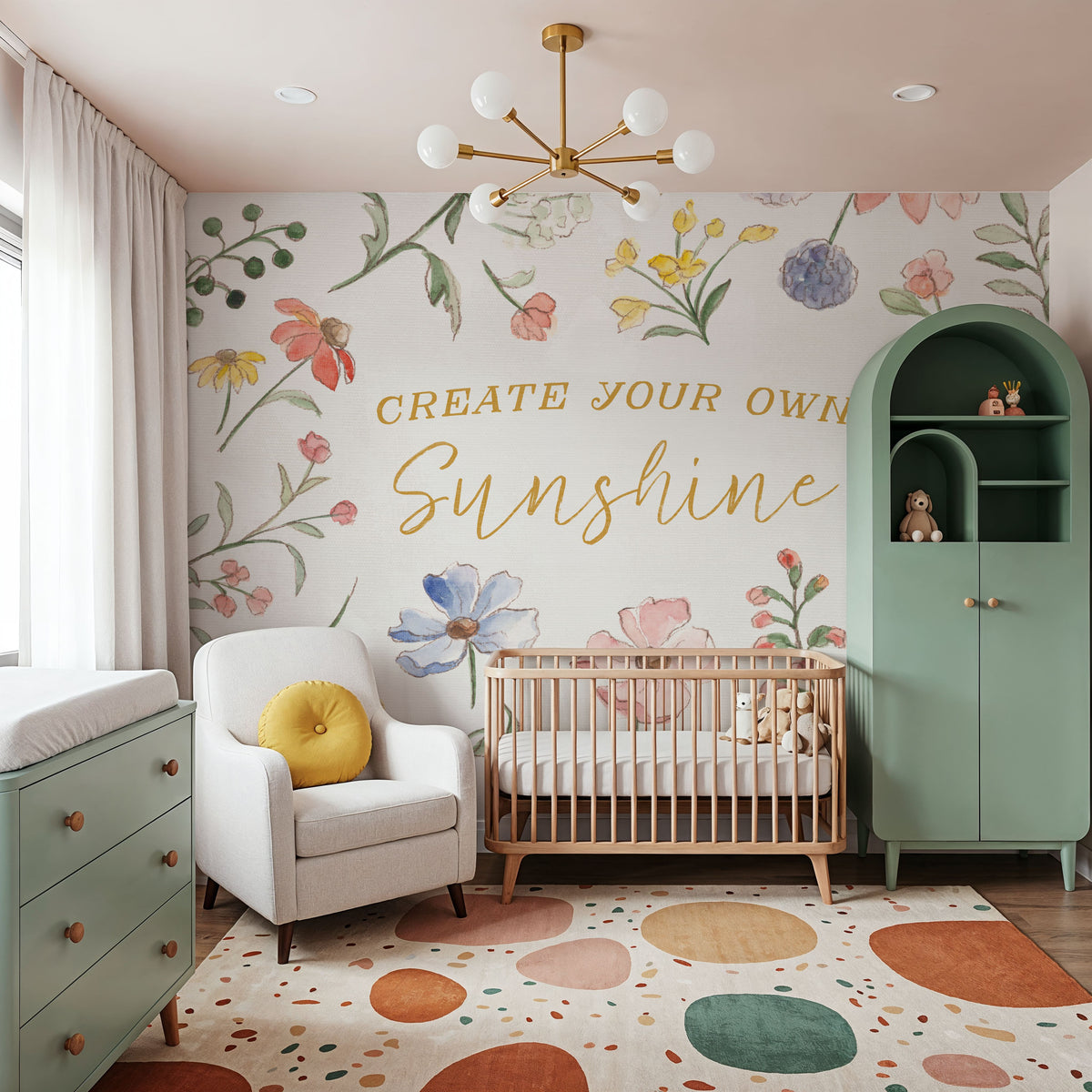 Wild Blooms VI Mural Wallpaper - room preview 03