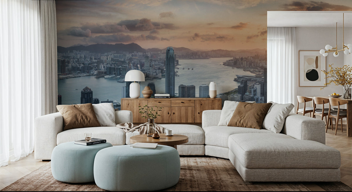 Victoria Harbour Mural Wallpaper - room preview 03