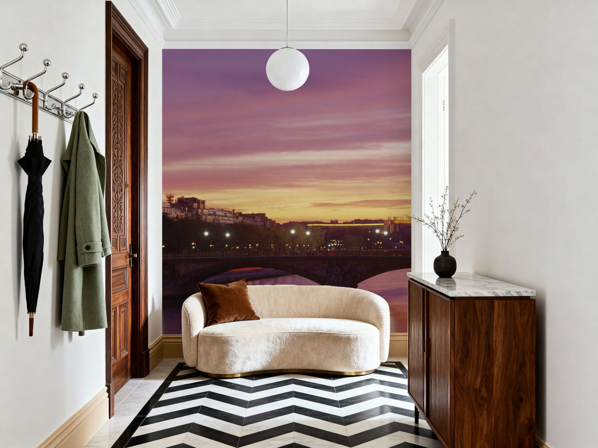 Twilight Riverside Reflections Mural Wallpaper - room preview 03