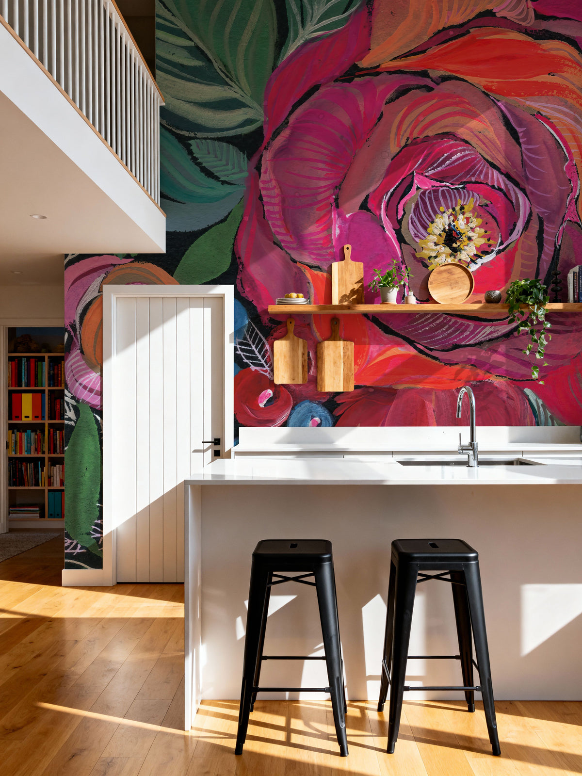 Blooming Boldly Mural Wallpaper - room preview 03