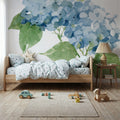Blue Hydrangea II Mural Wallpaper - room preview 03