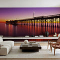 Illuminated Twilight Pier Mural Wallpaper - room preview 03