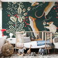 Holiday Mice, Emerald Mural Wallpaper - room preview 03