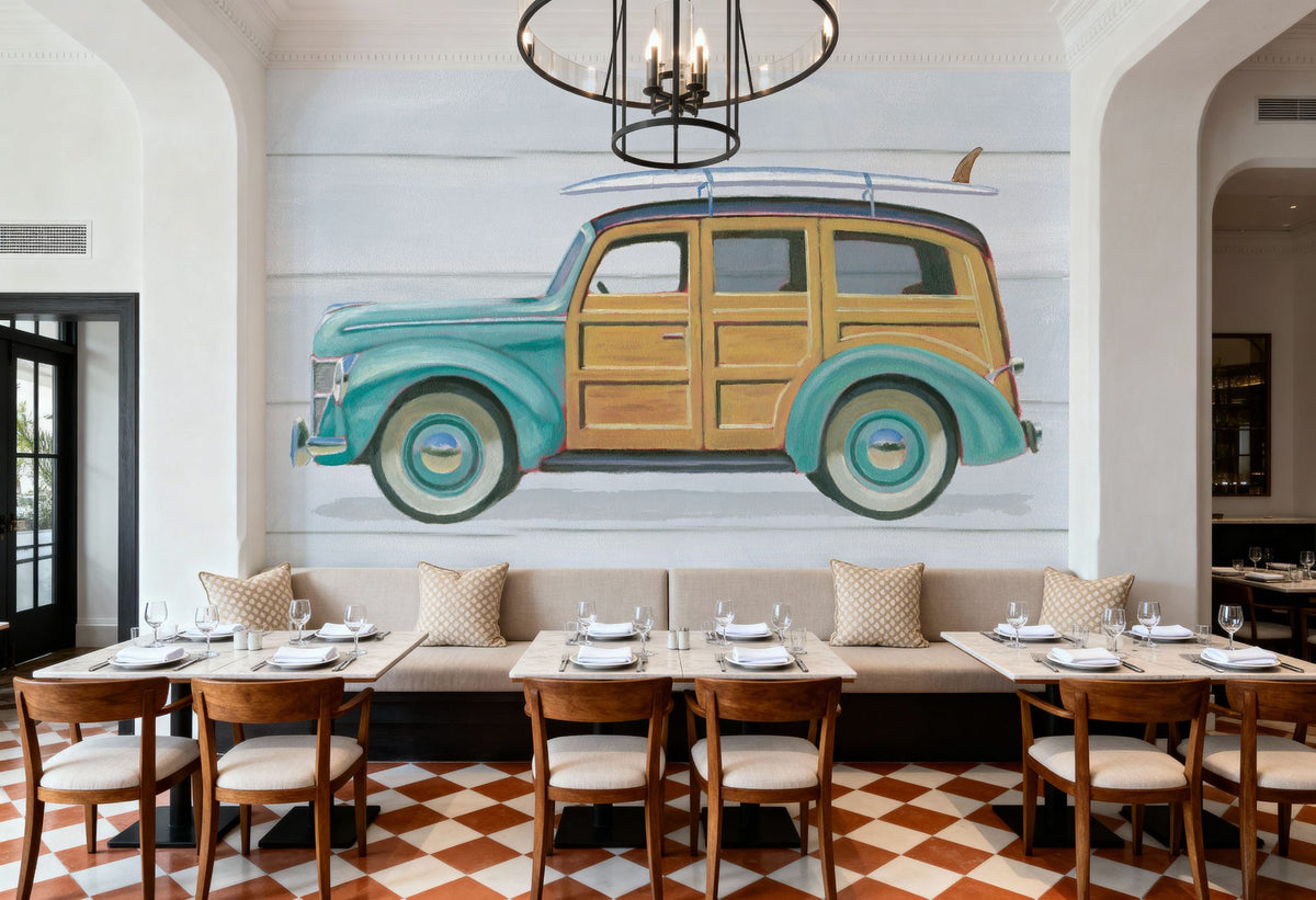 Old Beach Mural Wallpaper - room preview 03