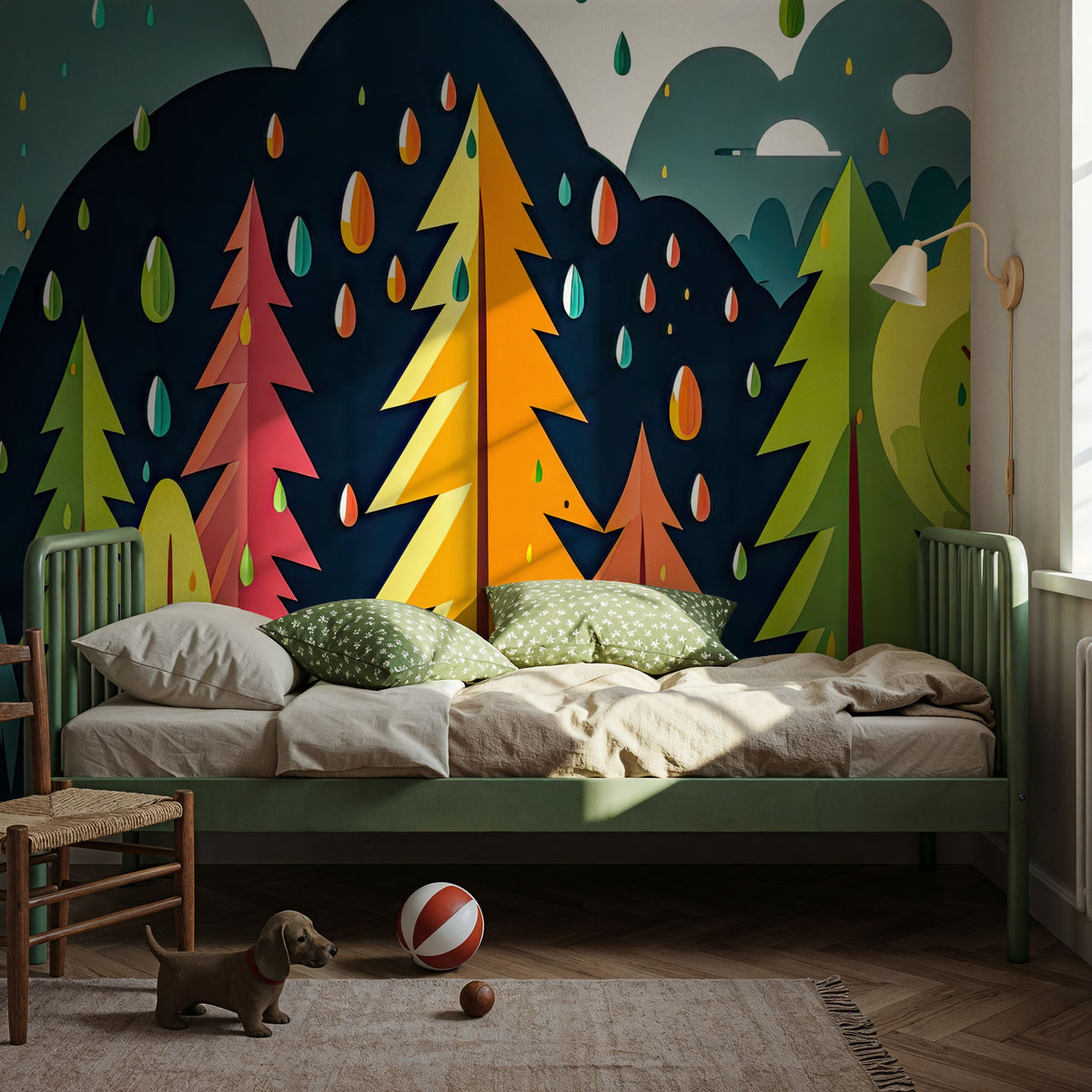 Fantasy Forest Fall Mural Wallpaper - room preview 03