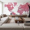 World Map Cities - Wanda Mural Wallpaper - room preview 03