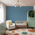 Floral Connection Denim Mural Wallpaper - room preview 03