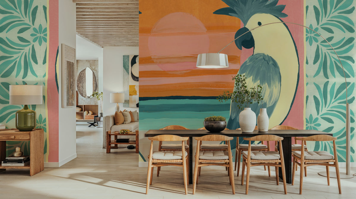 Tropical Birds II Mural Wallpaper - room preview 03