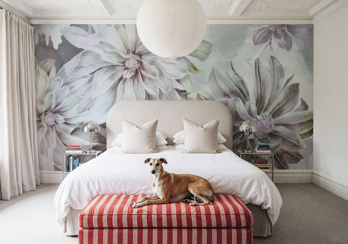 Focus on the Dahlia Mural Wallpaper - room preview 03