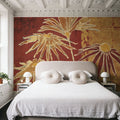 Flowers on Spice Mural Wallpaper - room preview 03