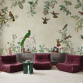 Fields of Birds and Flowers Mural Wallpaper - Warm Tone - room preview 03