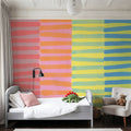 Sunny Side Stripes Mural Wallpaper - room preview 03